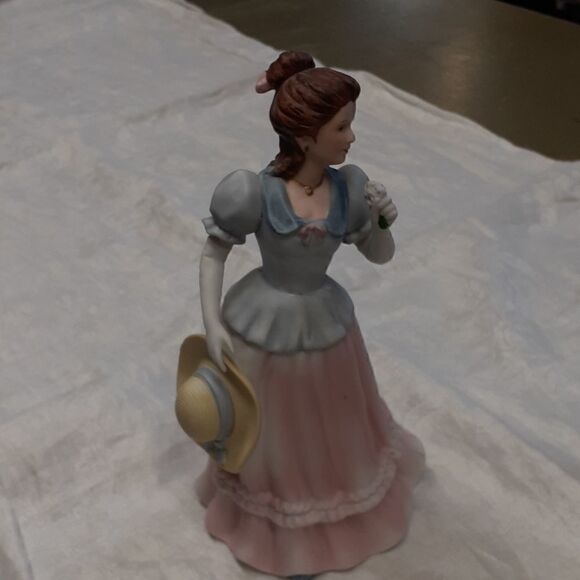 Vintage Homco #1452 Victorian Lady With Hat - Picture 4 of 5